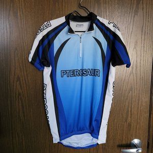 Pangolin Men's Blue and White Cycling Jersey Size XL
